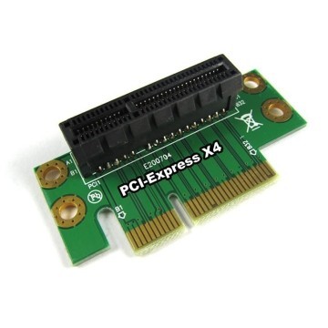 Gold Plated Premium PCI-E 4X 90 Degree Right Angle Riser Card