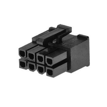 8 Pin Motherboard Power Female Connector with Pins Black