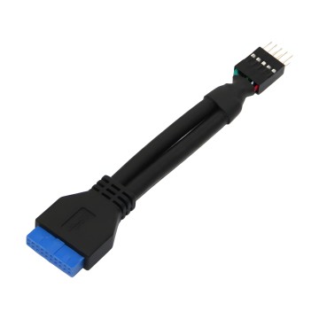 USB 3.0 19 Pin Female Header to USB 2.0 9 Pin Male Header Cable