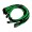 Premium Single Sleeved Modular Cable Set Black Green for Rosewill Quark