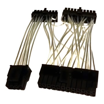 Premium Silver Wire Modular Cable 24 Pin Main and 8 Pin CPU for Enermax