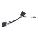 4 Pin Molex to 4 Pin Molex and 2 Pin Fan Male Connector Adapter Cable