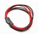 Premium Single Braid Sleeved PCI-E 8-Pin Extension Cable (Black/Red)