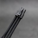 Premium Single Braid Sleeved PCI-E 6-Pin Extension Cable (All Black)