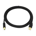 Premium USB 2.0 Type A to Type B Male Cord Printer Cable 600cm Black