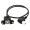 USB 2.0 Type B Extension Cable with Panel Mounts Black