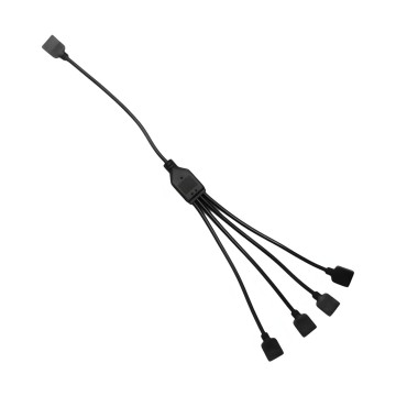 Computer Lighting 12V 4 Pin RGB Splitter Cable 1 to 4 Way Split 30cm