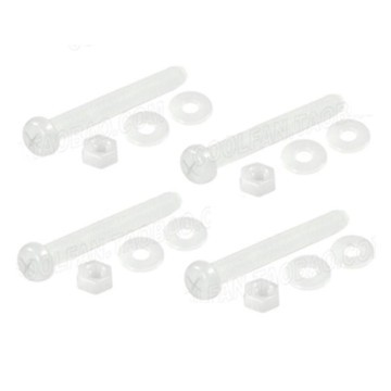 Anti-vibration Plastic Fan Screws Set - White (M3 x 30mm)