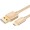 Premium Gold Plated Micro USB Fast Charge Cotton Sleeved Cable Gold