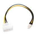 4 Pin Molex Connector Male to Standard 3 Pin Fan Connector Male