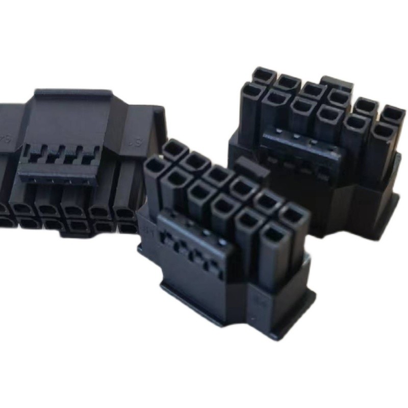 ATX 3.0 PCIe Gen 5 12VHPWR MicroFit 3.0 16 Pin Power Connector Black