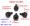 M3.5 x 5mm Black Thumb Screws