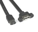 eSATA Extension Cable with Panel Mounts (Black)