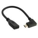 USB 3.1 Type C 90 Degree Angled Male to Female Extension Cable 20cm