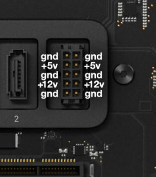 Mac Pro SATA Power 10 Pin to Dual SATA Cable 30cm