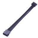 Premium 4-Pin Molex to SATA Single Sleeved Cable (Black)