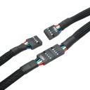 High Quality Sleeved 1394 10 Pin Internal Header Extension Cable 50cm