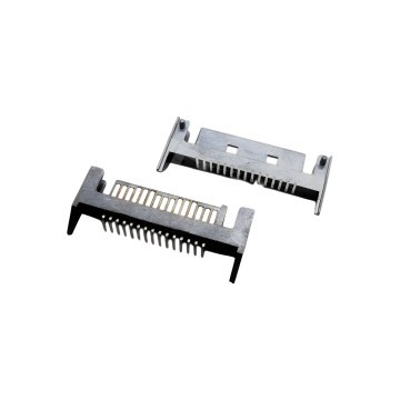 SATA 15 Pin Male Connector Angled Pin for PCB Black
