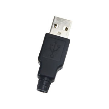 USB Type A Male Connector Black