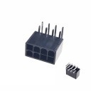 8 Pin Graphics Card PCIe Male Header Connector 90 Degree Angled Black