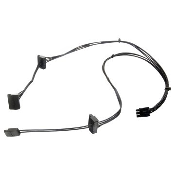 6 Pin to 4 x SATA HDD DVD Power Modular Cable All Black for HP Z240