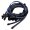 Premium Single Sleeved PSU Modular Cables Set Black Blue Grey for Corsair