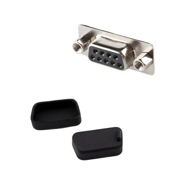 RS232 DB-9 D-Sub Female Port Silicone Rubber Protective Jack Cover