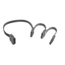 Premium Ribbon Wire 4-Pin Molex to 3x Molex Adapter Cable (Black)