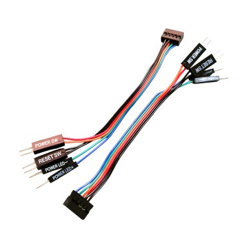 Mini 9 Pin Female to Power Switch LED Adapter Cable for Dell