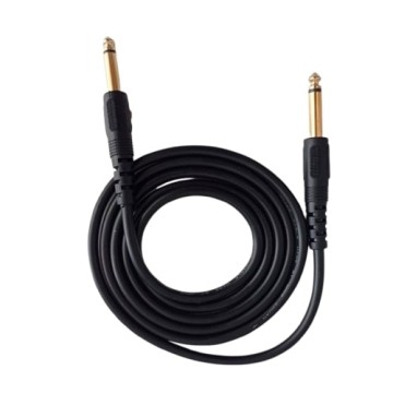 Premium Gold Plated 6.35mm Male Mono to 6.35mm Male Mono Cable 100cm