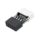 USB 2.0 9 Pin Header to USB 3.1 Type E Front Panel Header Converter