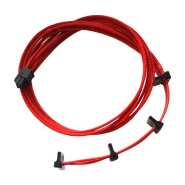 Single Sleeved Modular Power Supply 4 x SATA Integrated Cable for Seasonic
