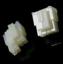 4+4-Pin Motherboard Power Female Connector w/ Pins - Transparent White