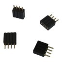 1.27mm Pitch 4 Pin Header Connector Black