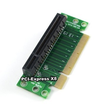 Gold Plated Premium PCI-E 8X 1U 90 Degree Right Angle Riser Card