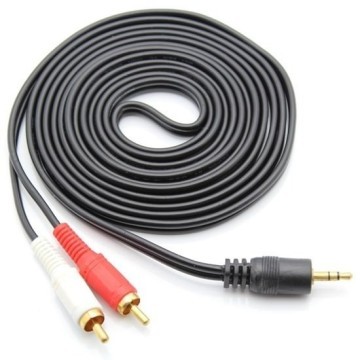 3.5mm Audio Phono Jack Male to 2 x Male RCA AV Adapter (1.5m)