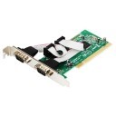 2 x DB-9 Serial (COM) Ports PCI Controller Card (Support Low Profile)