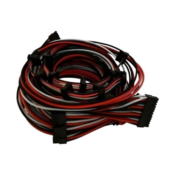 Single Sleeved Modular Cable Set Black Red Grey for Cooler Master