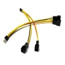 5-Pin VGA PWM Mini PH Connector to Dual PWM 4-Pin Fan Cable Splitter