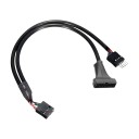 USB 2.0 Female 9 Pin to USB 2.0 Male 9 Pin and USB 3.0 19 Pin Cable