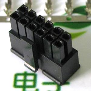 3.0mm Pitch 12-Pin MX3.0MM 2X6P Female Connector (Black)