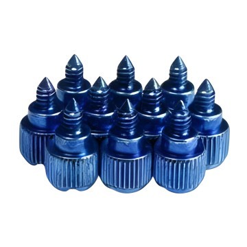 M3.5 Easy Grip Anodized Aluminum Thumbscrew - Blue (4 Pack)