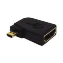 HDMI to Micro HDMI Left Angled Adaptor with Gold Plated Connector