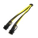 EPS CPU 8 Pin to 2 x PCIE 8 Pin Low Profile Connector Splitter Cable
