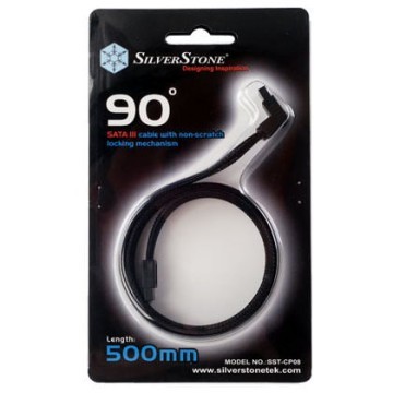 SilverStone 6Gb/s SATA III 90 to 180 Deg 500mm Non-Scratch Cable