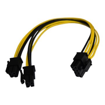 Dual 4 Pin CPU to 8 Pin PCIE GPU 25cm