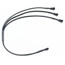 Multisleeve 3-Pin to 3x 3-Pin Y Fan Cable Splitter - 50cm - Black