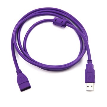 High Quality Sealed USB Extension Cable (1.5m) - Purple