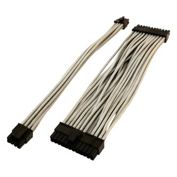 Single Sleeved Modular Cable Set Silver for Silverstone