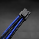 Premium Single Braid Sleeved CPU 8-Pin (4+4) Extension Cable (Black/Blue)